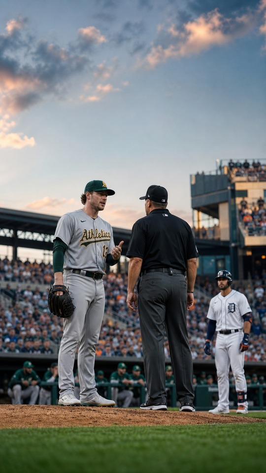 Athletics vs Tigers Cinematic Baseball - 4K Wallpaper