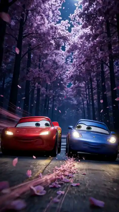 Frühlings-Sakura Lightning McQueen - Live Hintergrund