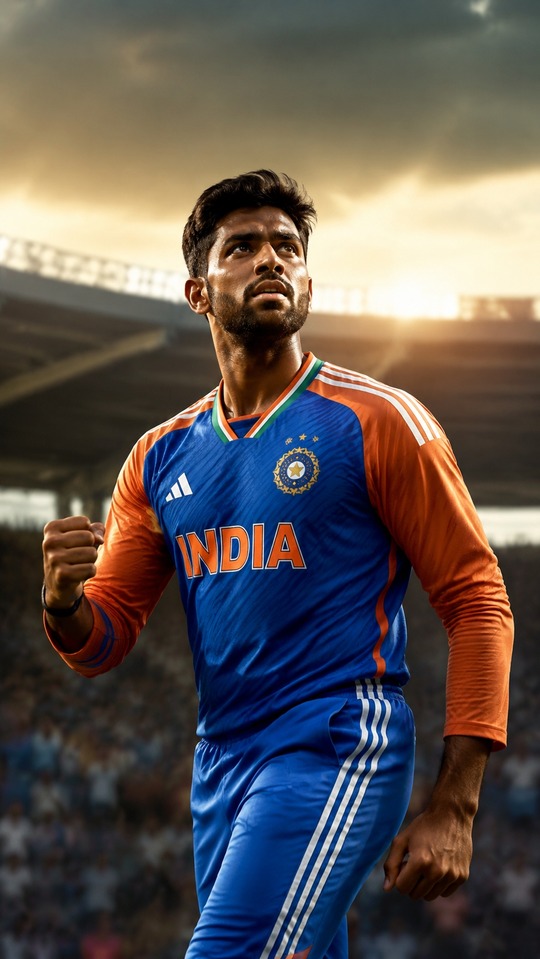 Washington Sundar India Cricket - 4K Wallpaper