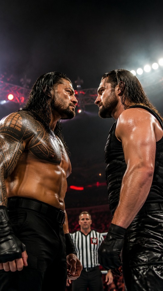 WWE Raw Roman Reigns vs Seth Rollins - 4K Phone Background