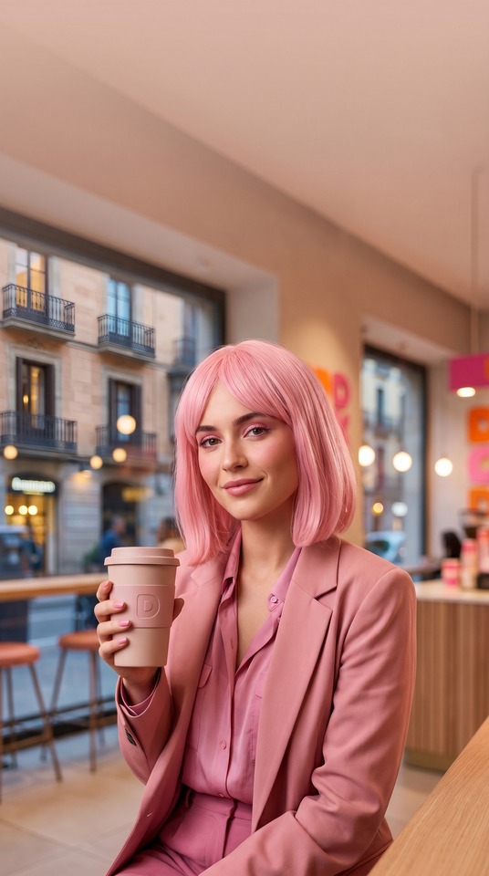 Fondo de Pantalla Pink Kylie Jenner Dunkin' - 4K
