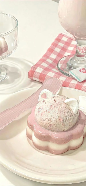 Postre de Gato Rosa - Fondo de Pantalla 4K