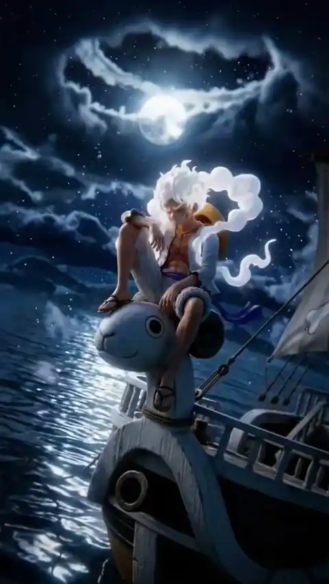 Luffy Gear 5 on Thousand Sunny: Dynamic 4K Live Wallpaper