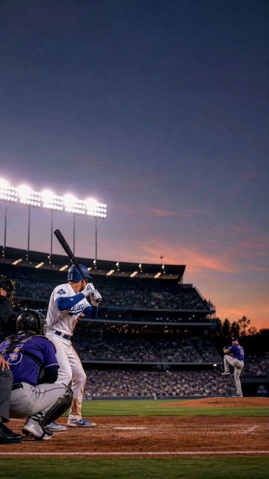 Rockies vs Dodgers Sunset Game - 4K Wallpaper