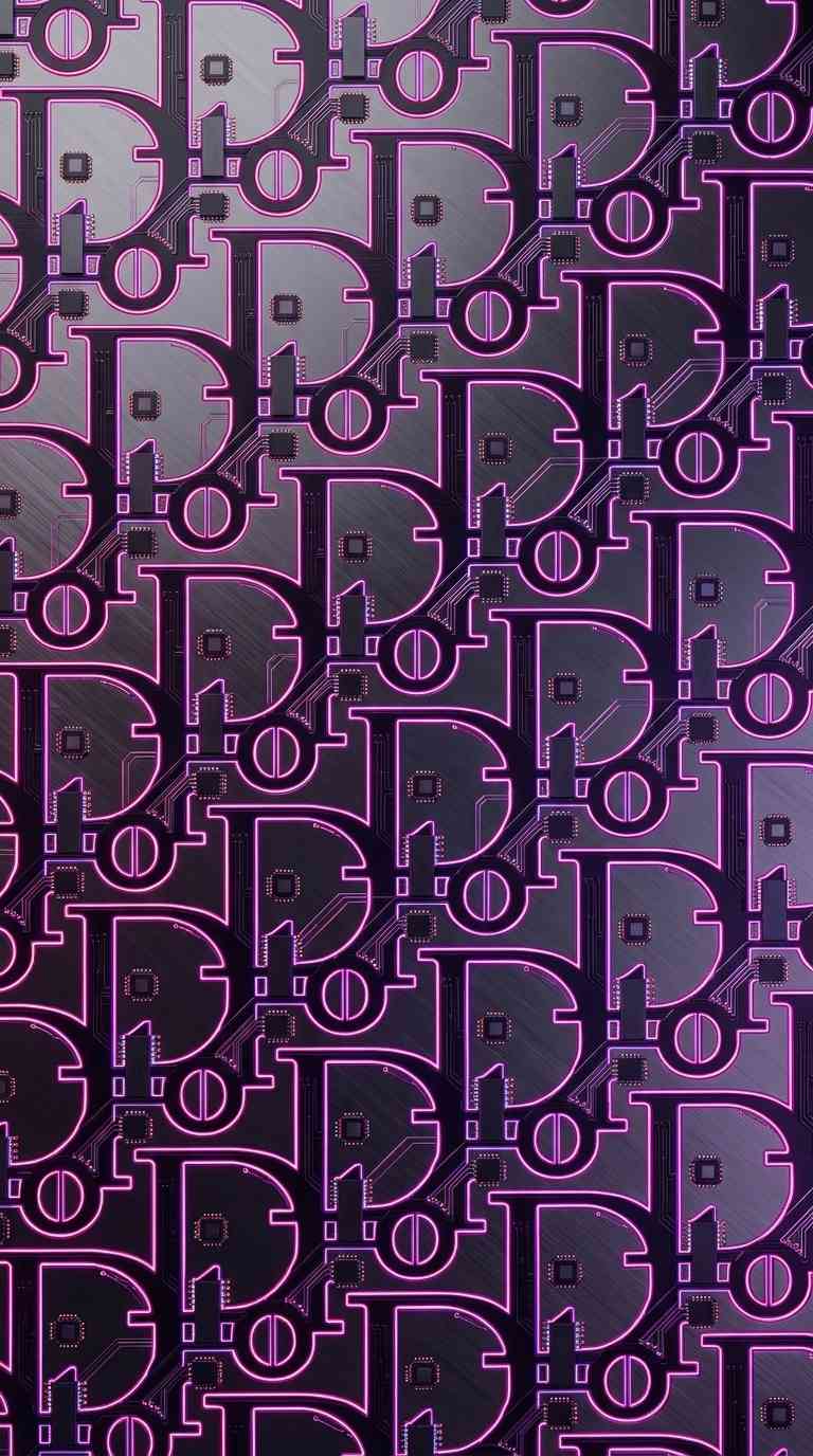 Dior Cyberpunk Tech Muster - 4K Hintergrundbild
