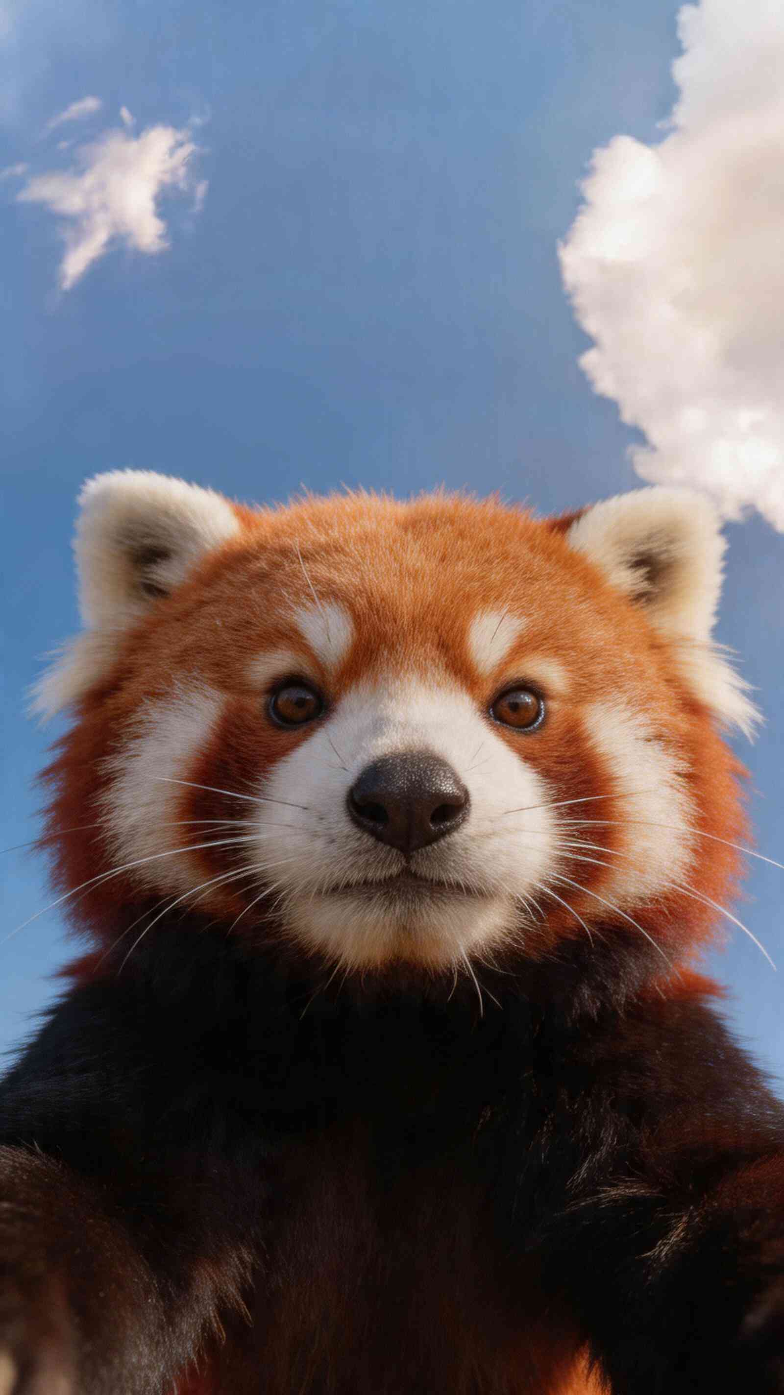 Red Panda Selfie - 4K Phone Wallpaper