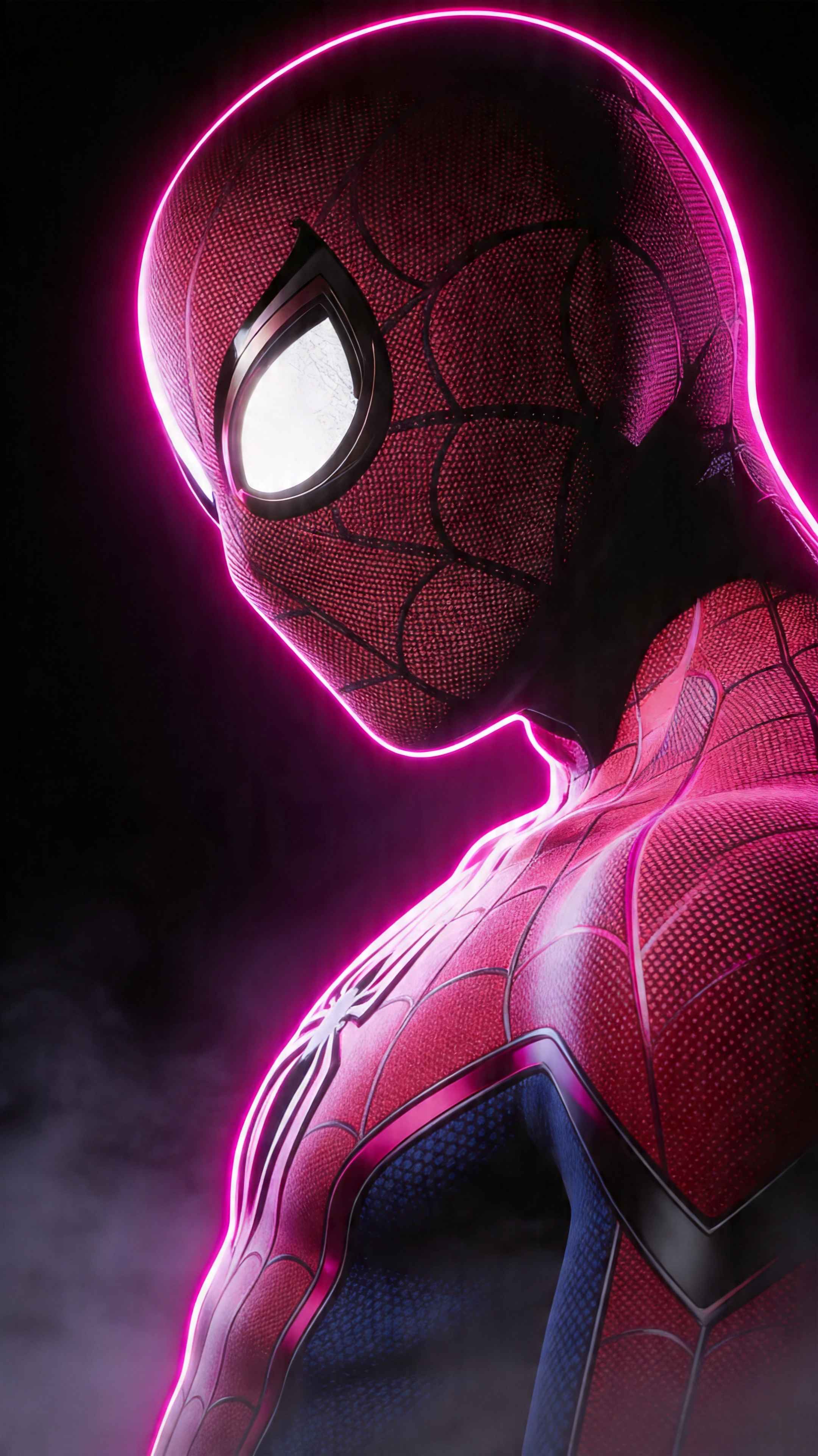 Spider-Man Neon Profile - 4K Lock Screen