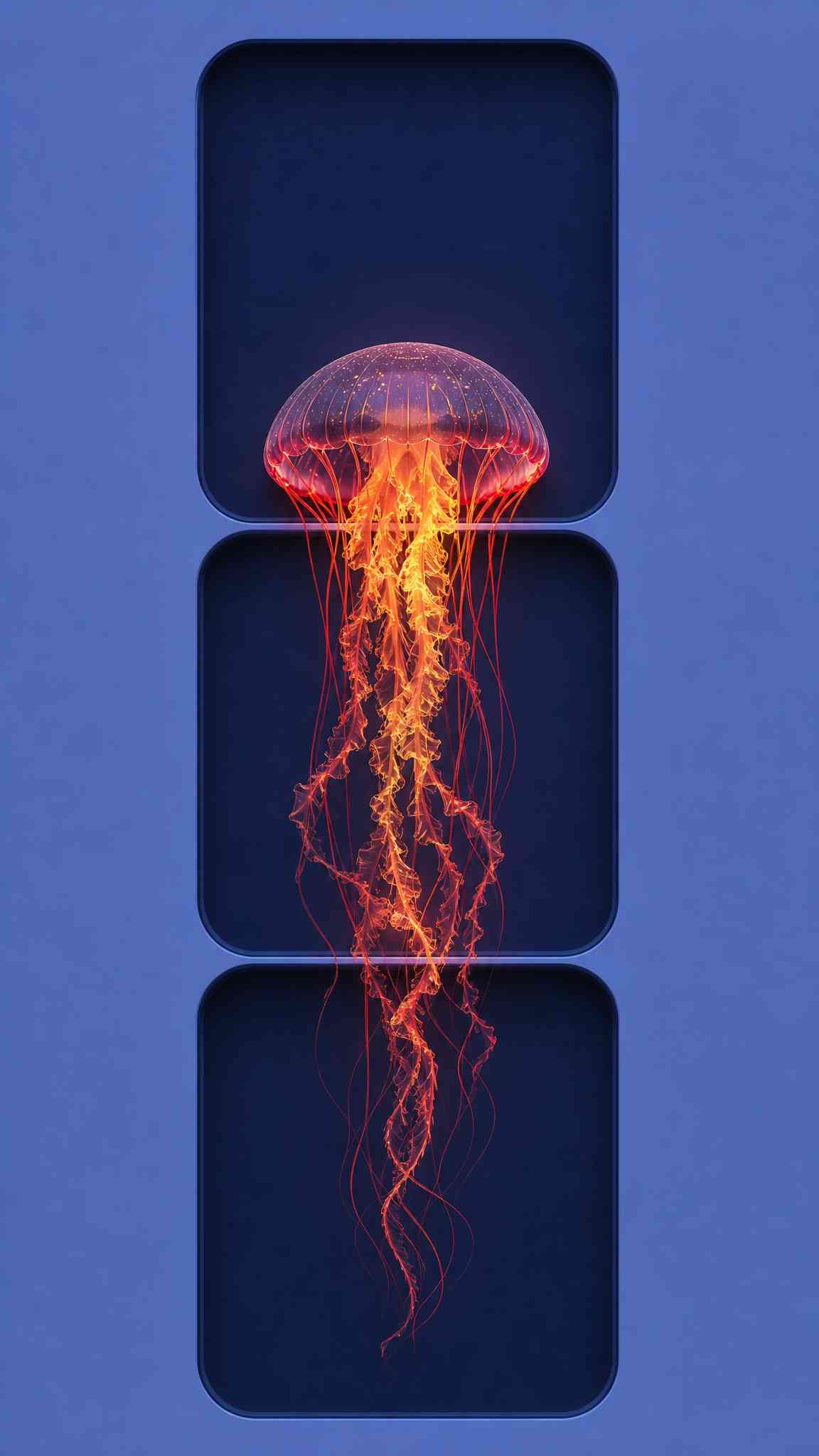 Vibrant Glowing Jellyfish 4K Wallpaper