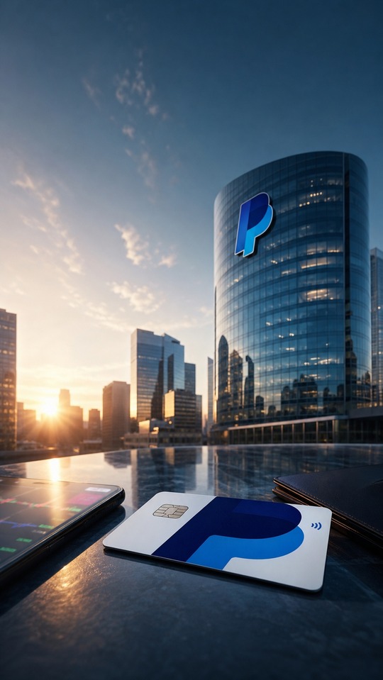 PYPL Stock Analysis & PayPal Corporate - 4K Background