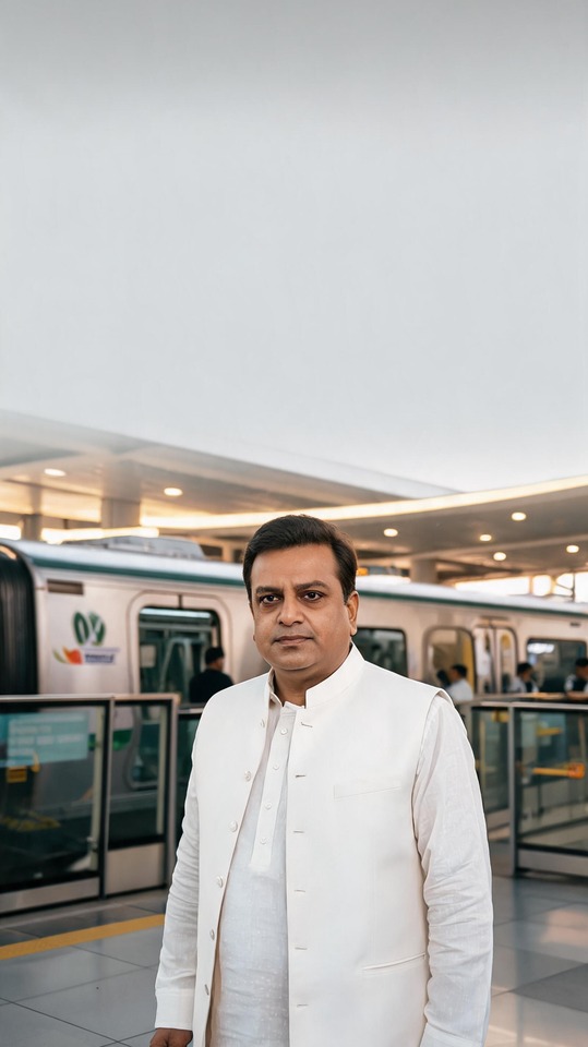 Devendra Fadnavis (द व द र फडणव स) Mumbai Metro 4K Background
