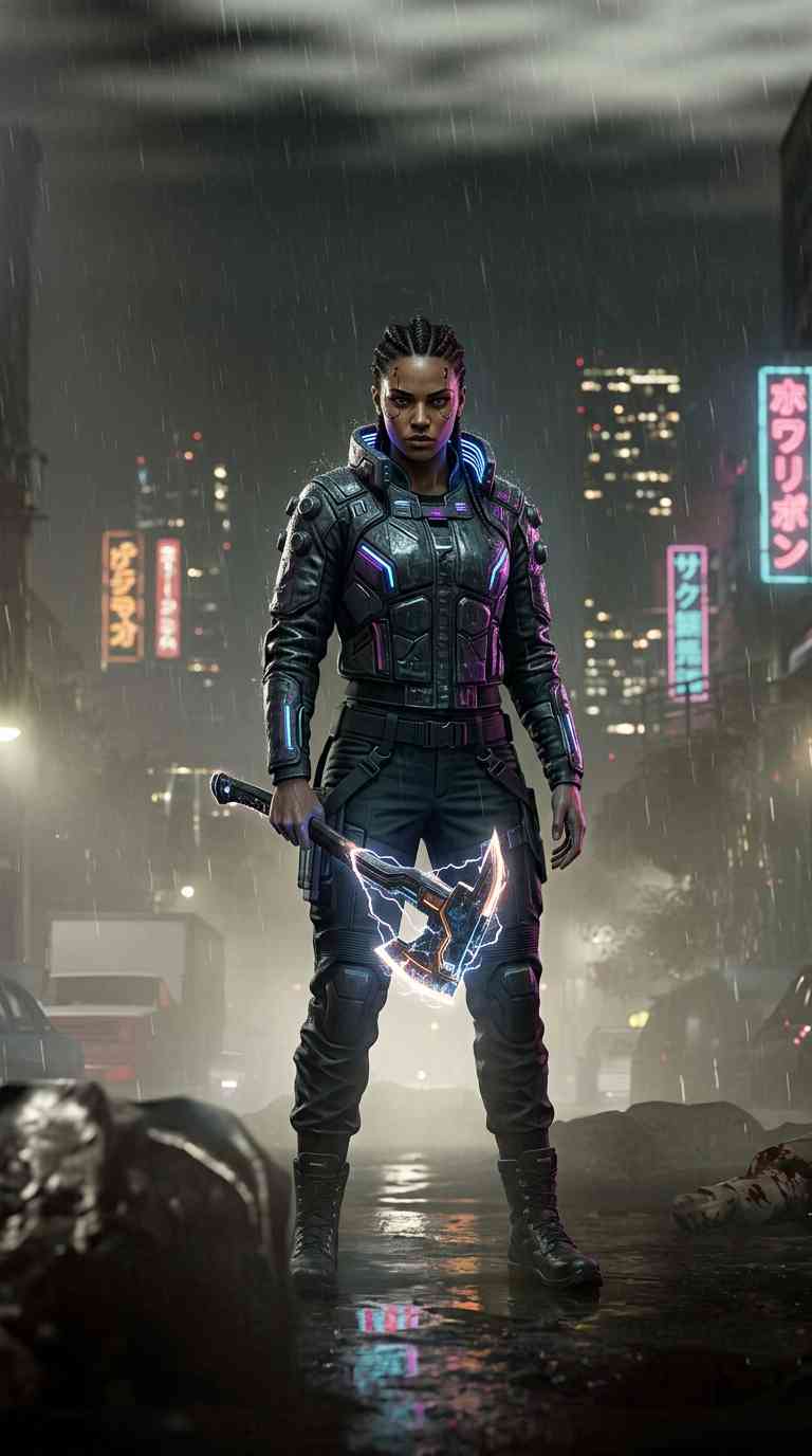 Guerrera Cyberpunk Valkyrie - Fondos de Pantalla 4K