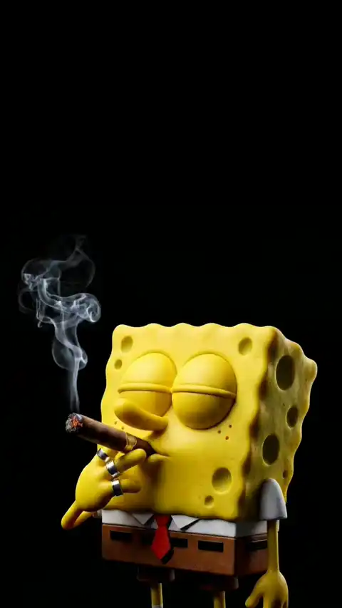 Bob Esponja Fumando 3D - Fondo en Movimiento