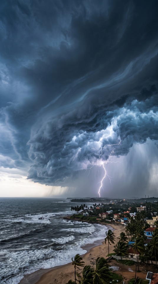 Meteorología (Mausam Vigyan) Tormenta - Fondo 4K