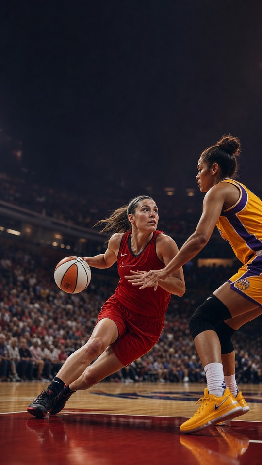 Sparks vs Fever WNBA Action - 4K Wallpapers