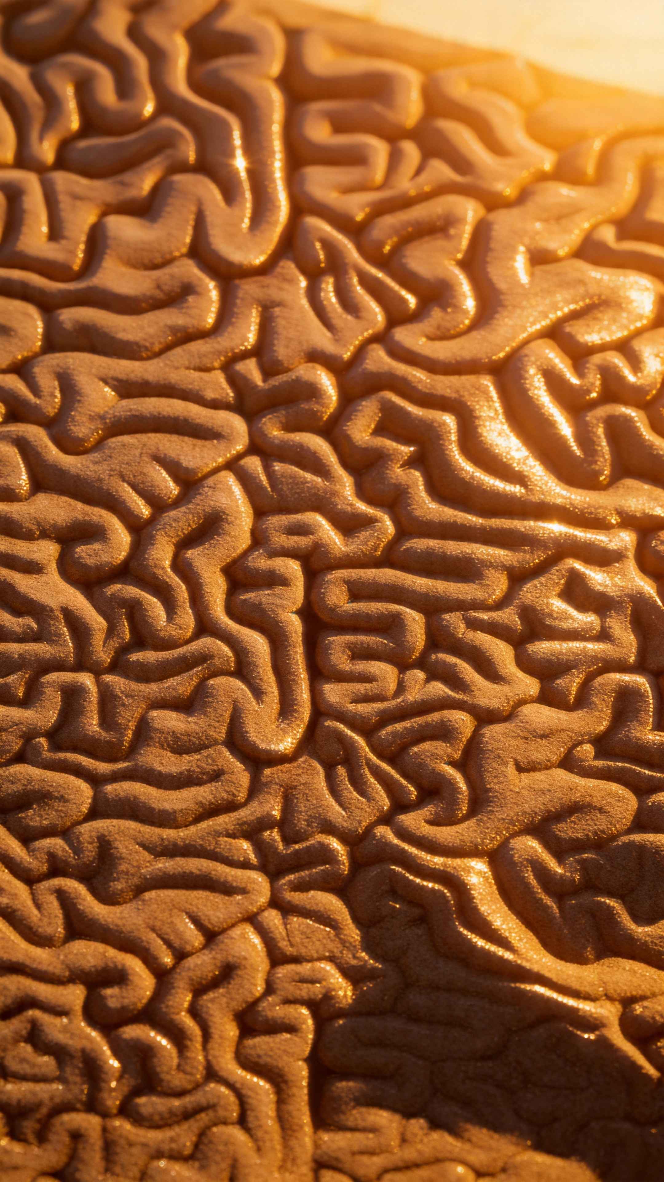 Golden Sand Ripple Abstract - 4K Wallpaper