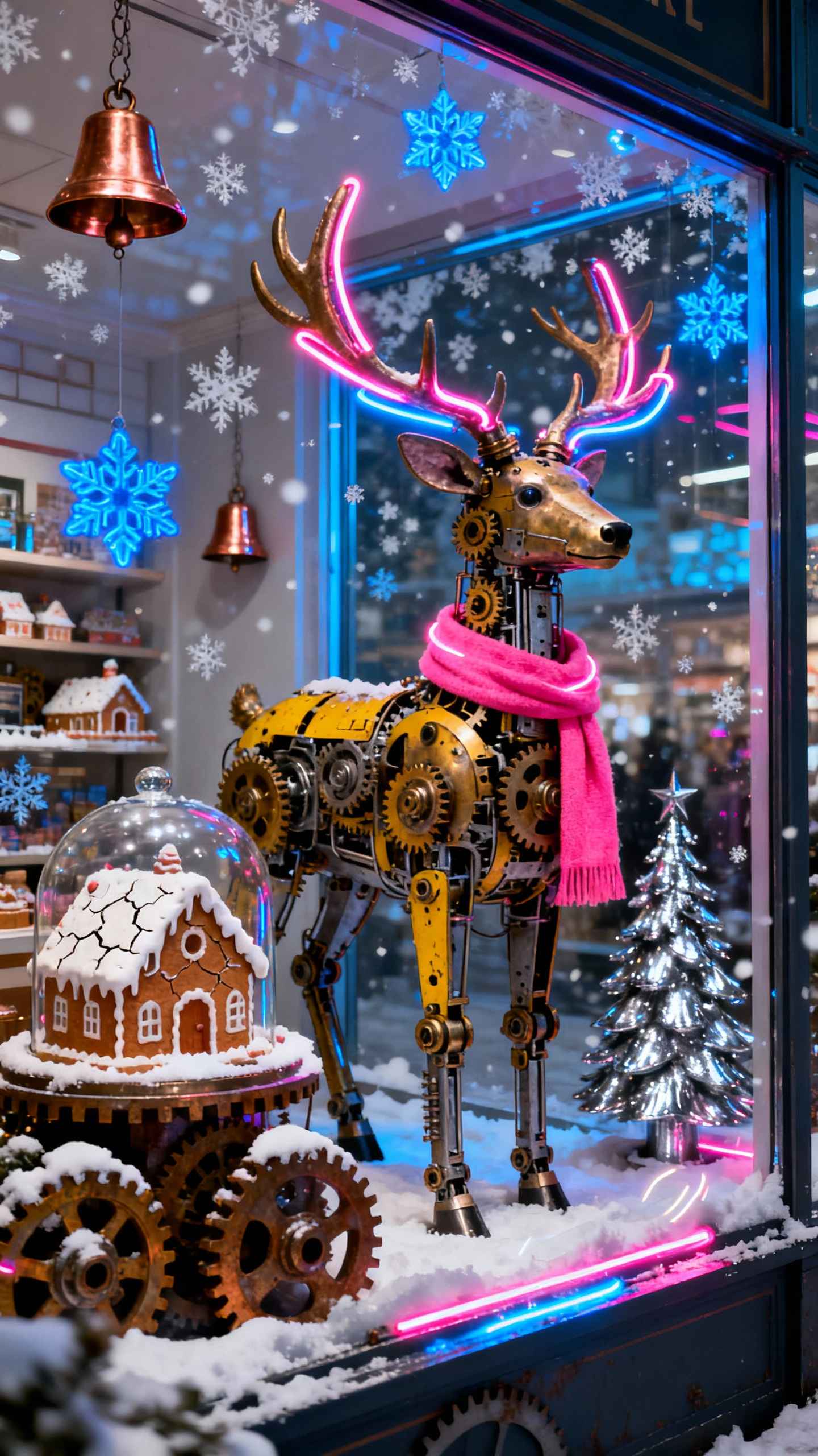 スチームパンク トナカイ クリスマス - 4K 壁紙