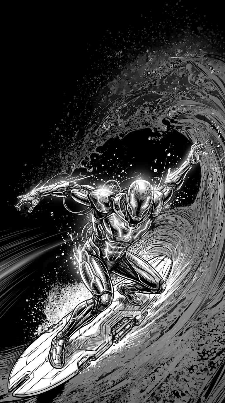 Silver Surfer Cybernetic - Fondos para Celular 4K