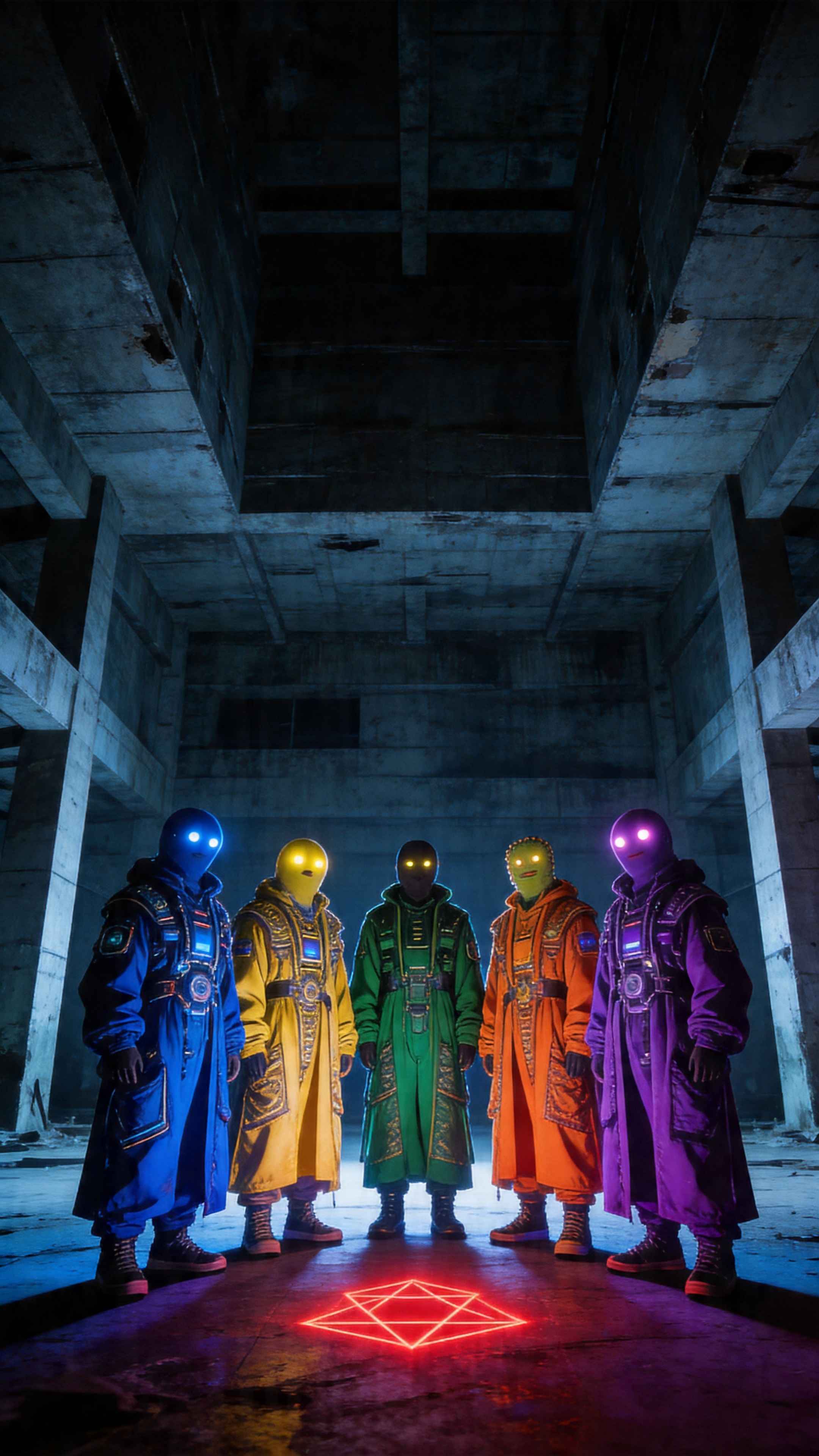 Sci-Fi Mystic Squad - 4K Phone Background