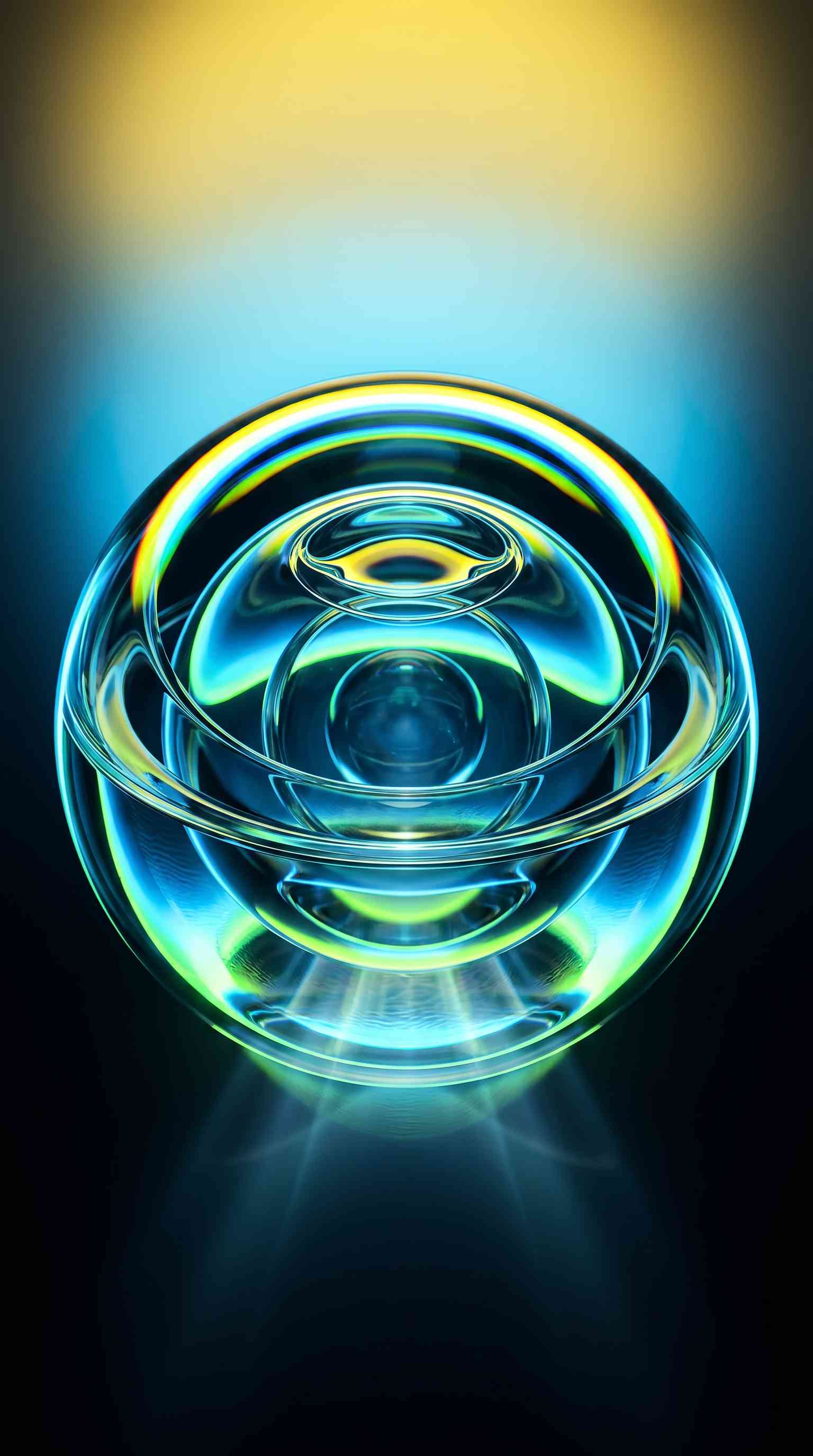 Abstract Glass Sphere 3D - 4K Wallpaper
