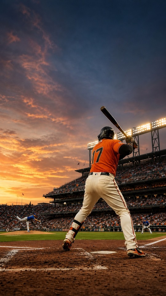 Giants Game Baseball Action - 4K Phone Background