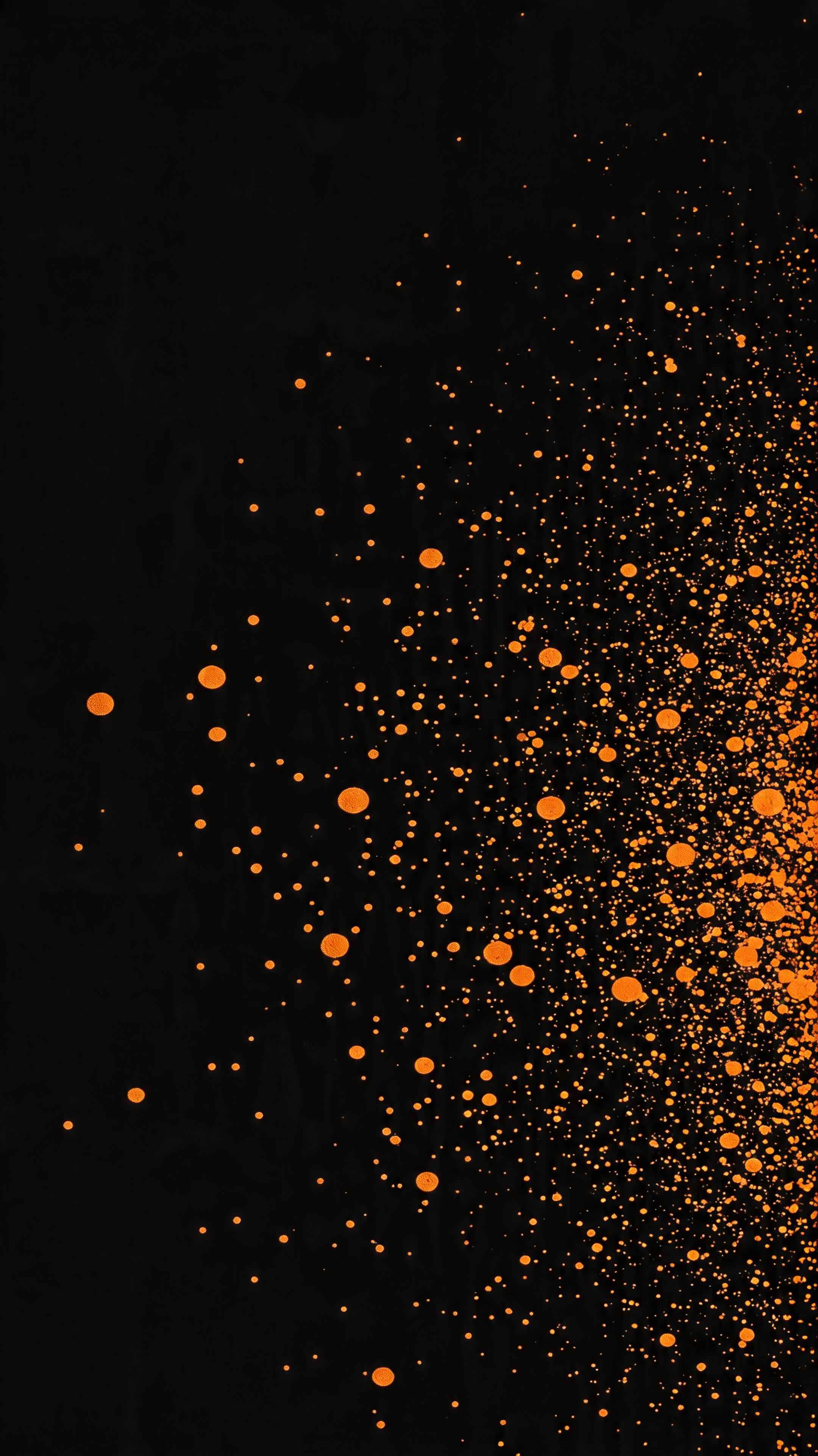 Orange Abstract Splatter - 4K Phone Background