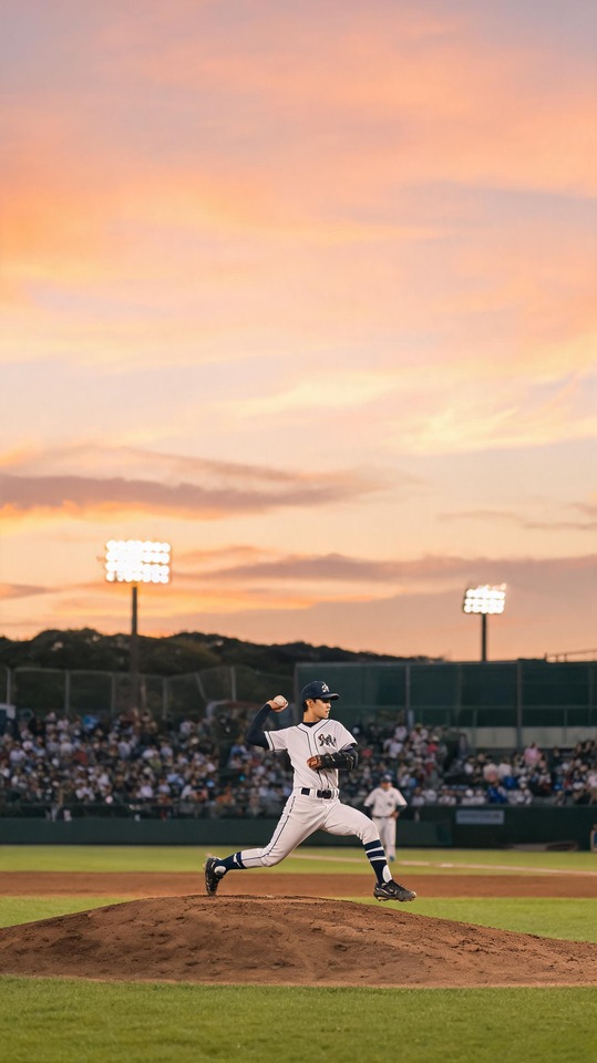 Akita High School Baseball Pitcher - 4K Sports Wallpaper