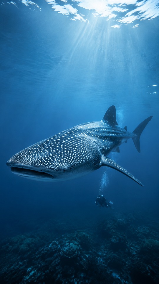 notizie del mondo - Whale Shark Cinematic 4K Wallpaper
