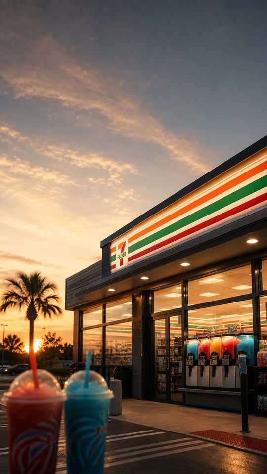 7-Eleven Slurpee Day Sunset - 4K Phone Backgrounds
