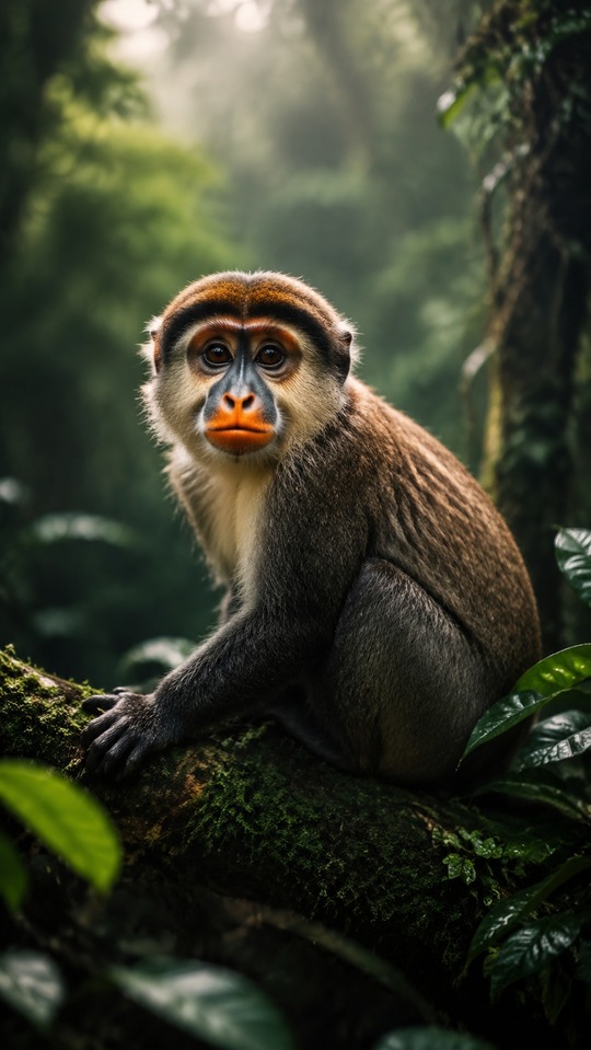 Nueva Especie de Mono con Labios Naranjas - Fondo 4K
