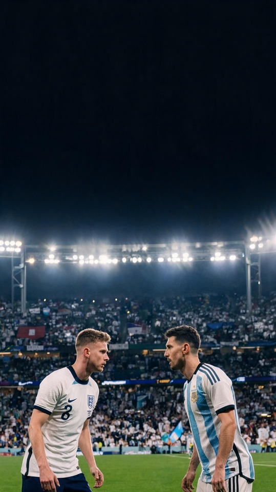 England vs Argentina - Cinematic 4K Football Wallpaper
