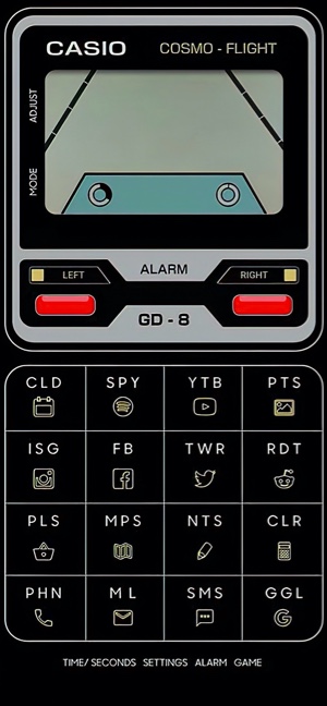 Casio Cosmo Flight GD-8 Retro Tech - 4K Wallpaper