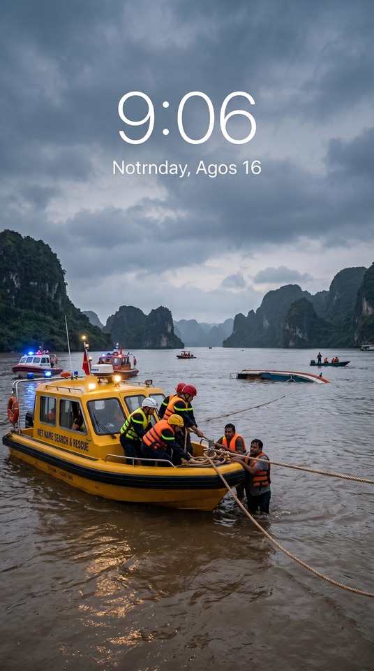 Accident de Bateau Vietnam Secours - 4K Fond d'Écran
