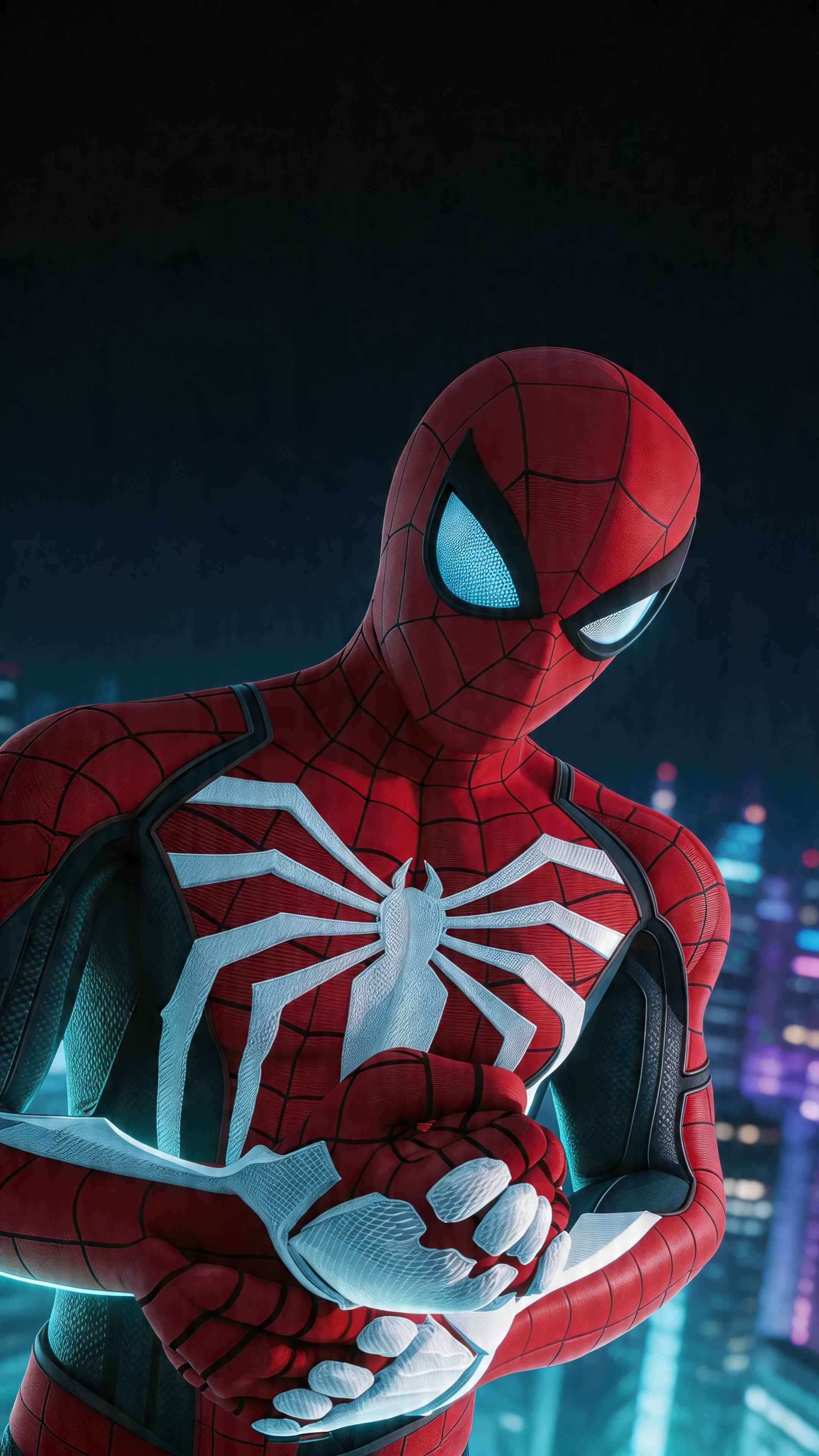 Spider-Man Advanced Suit - 4K Lock Screen Wallpaper