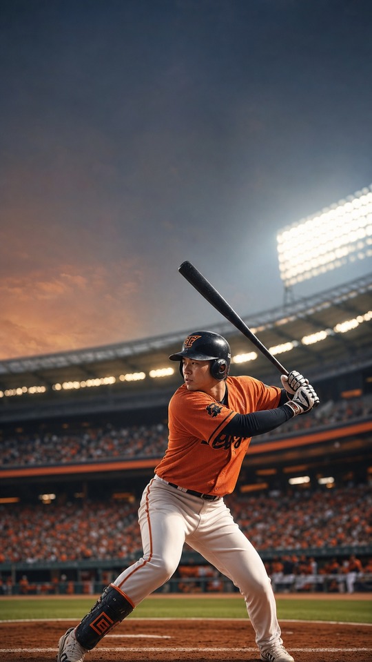 Hanwha Eagles Realistic Baseball Batter - 4K Wallpaper