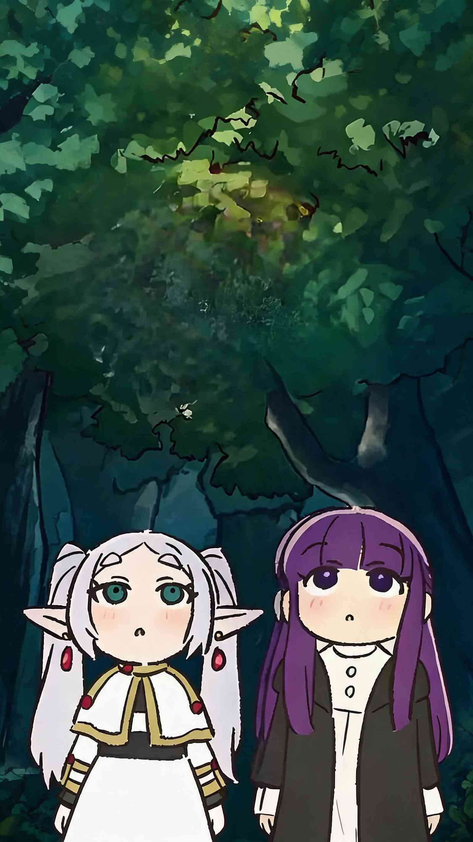 Frieren Anime Wald 4K Hintergrundbild