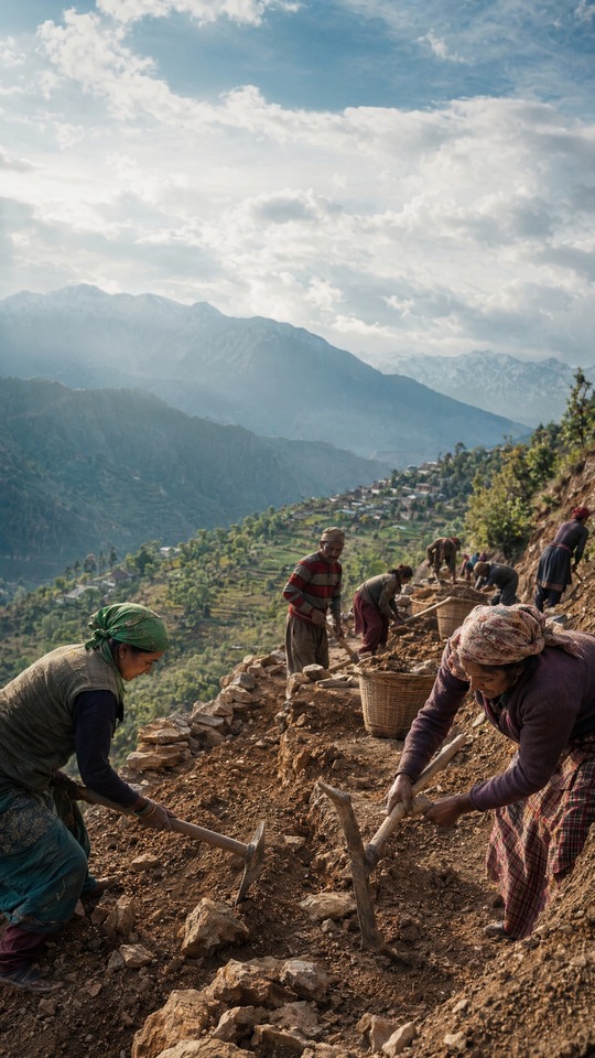 MGNREGA Rural Workers - 4K Mobile Backgrounds