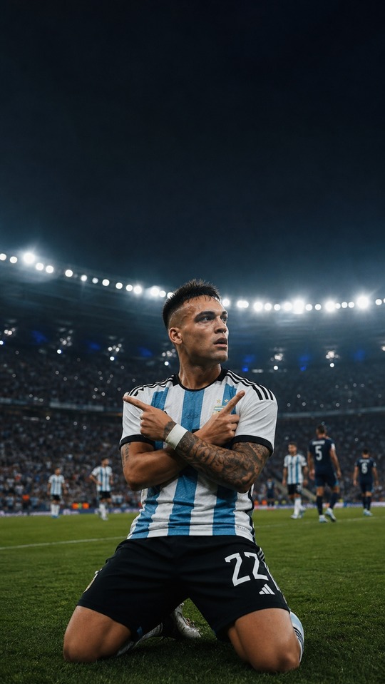 Lautaro Martínez Festejo - Fondo de Pantalla 4K