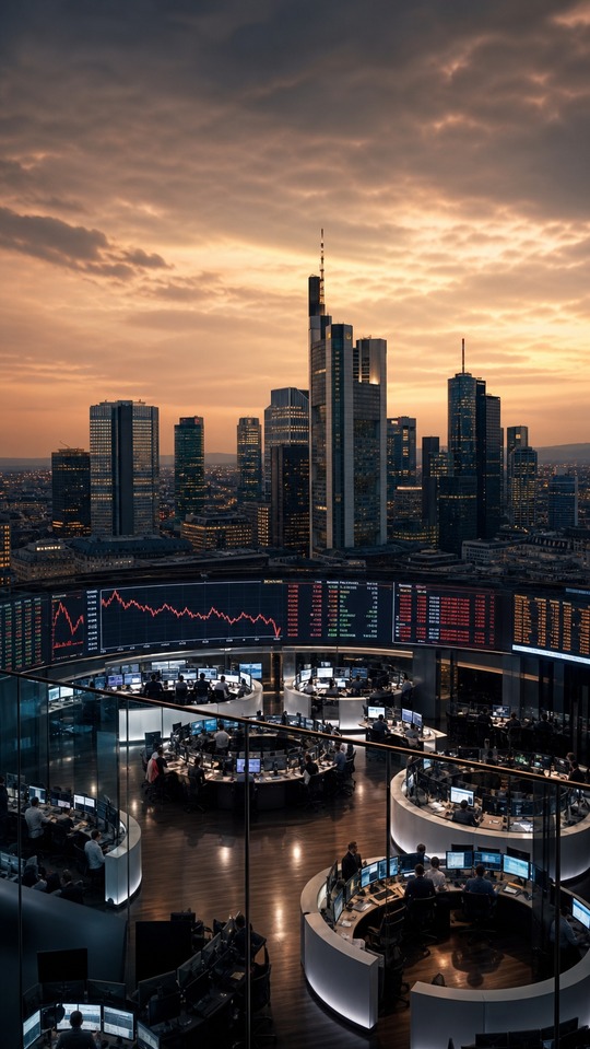 DAX Index Trading Floor - 4K Phone Wallpaper