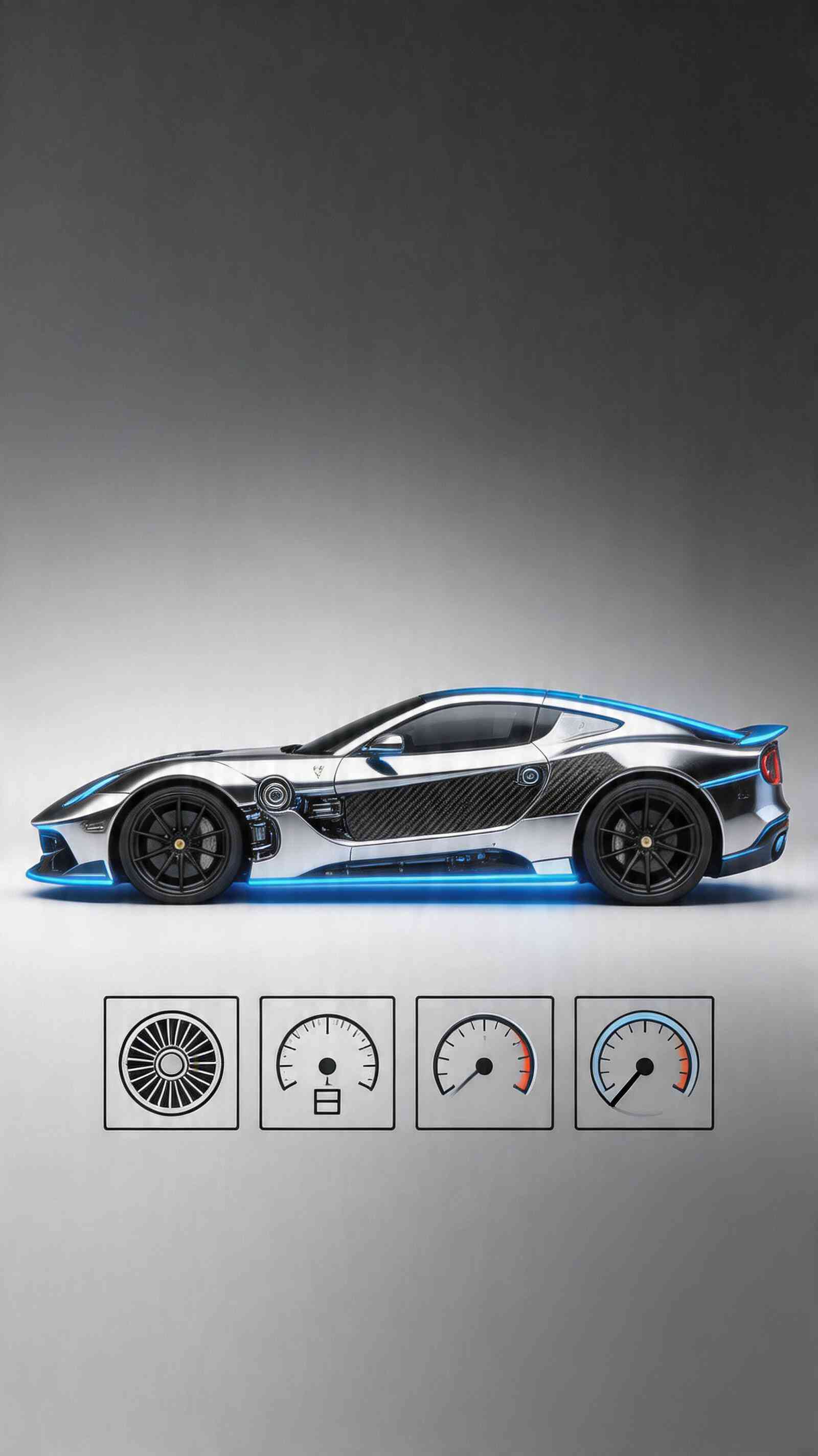 Futuristic Sports Car 4K Wallpaper