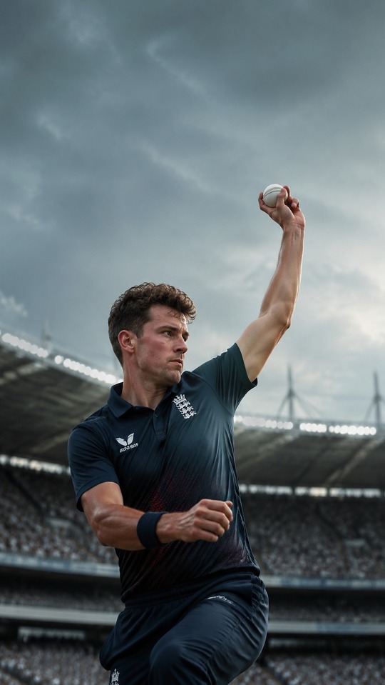 Liam Dawson Cricket Action Shot - 4K Lock Screen
