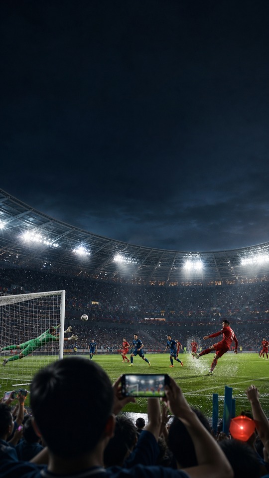 Soccer Live Stream Cinematic Goal - 4K Phone Background