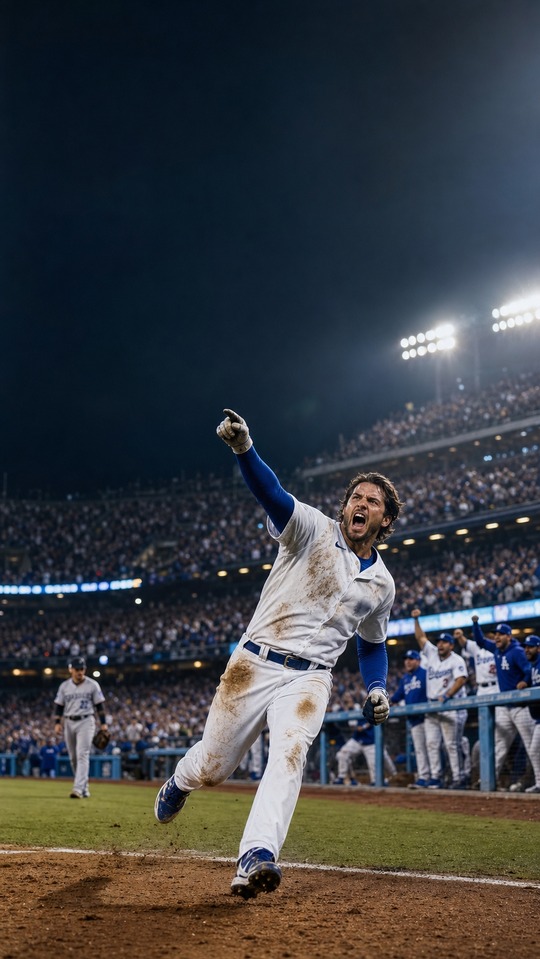 Dodgers Dalton Rushing Walk-Off Single - 4K Handy Wallpaper