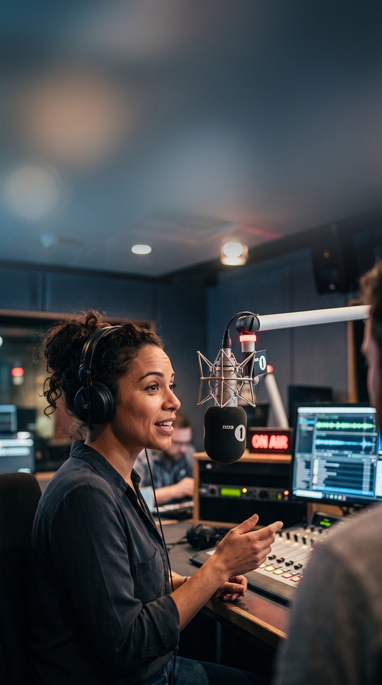 Radio 1 DJ Live Studio - 4K Phone Background
