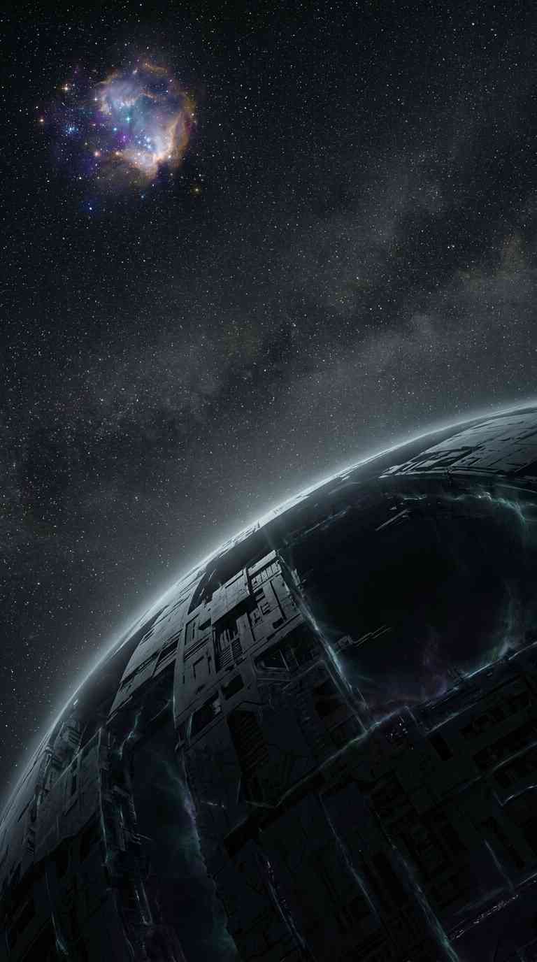 Futuristische Weltraumstruktur - 4K Wallpaper