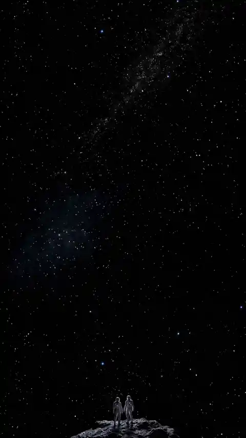 Astronauts Starry Galaxy - Space Live Wallpaper