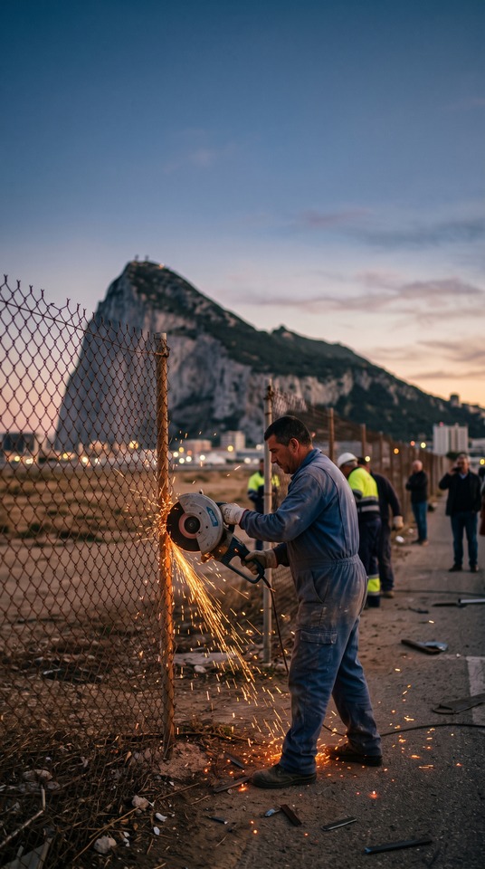 Verja Gibraltar Border Fence - 4K Wallpapers
