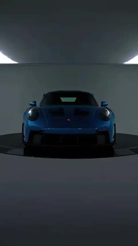 Blue Porsche Sports Car Studio - Live Wallpaper
