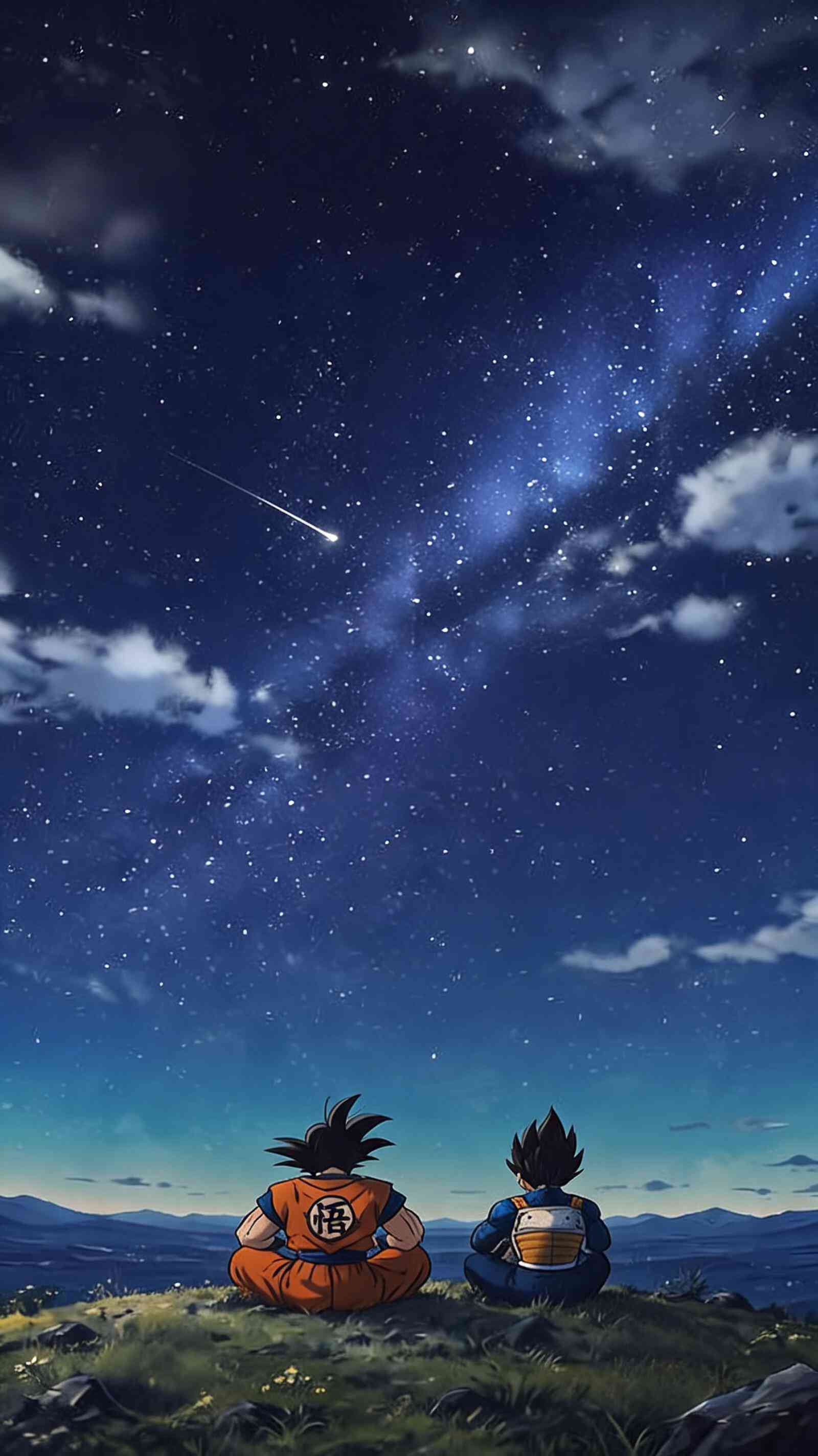 Dragon Ball Goku & Vegeta Sternenbetrachtung 4K Wallpaper