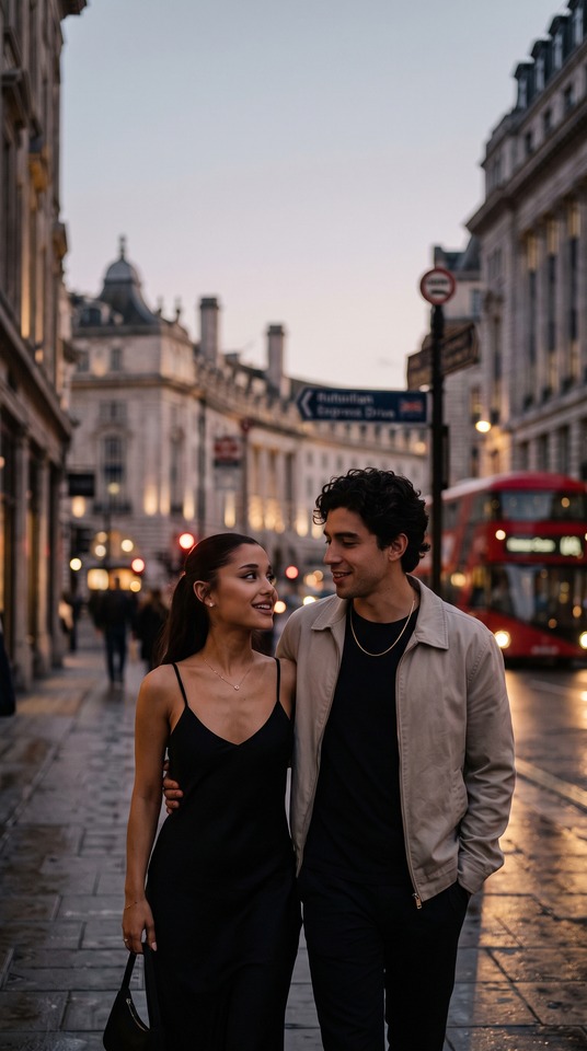 Ariana Grande Cinematic London Walk - 4K Wallpaper