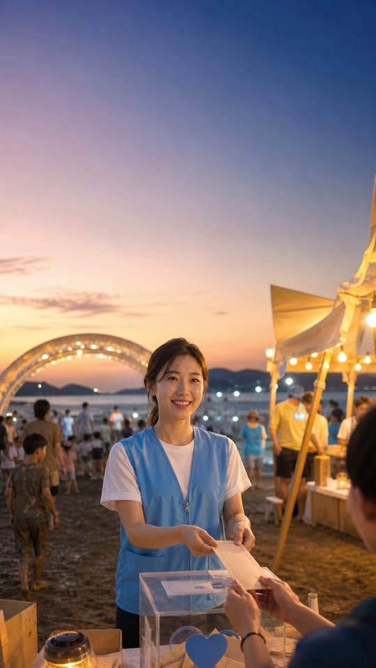 Donation Volunteer at Boryeong Mud Festival - 4K Wallpaper